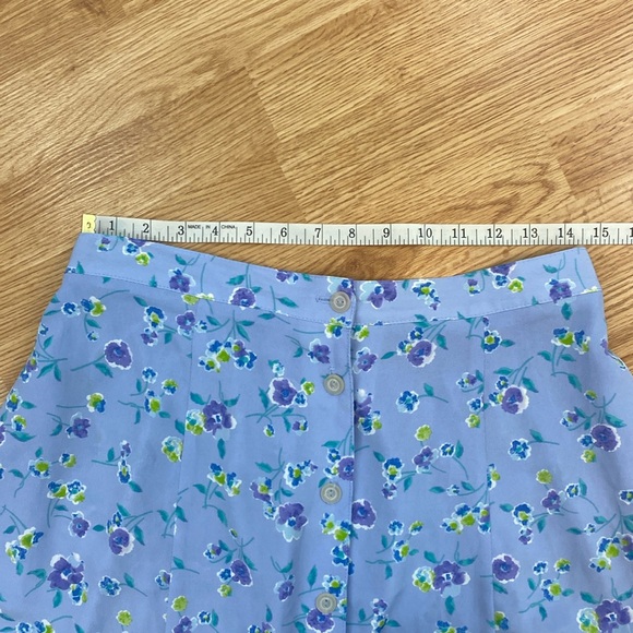 Size 14/16 Lavender Floral Button Up Maxi Skirt - Picture 2 of 12